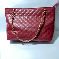 Elegant Women’s Quilted Tote Bag with Chain Strap and Spacious Design