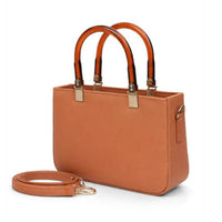 Stylish Women’s Structured Handbag with Dual Handles and Detachable Strap