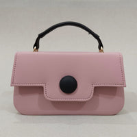 Elegant Women’s Flap Handbag with Top Handle and Secure Button Closure