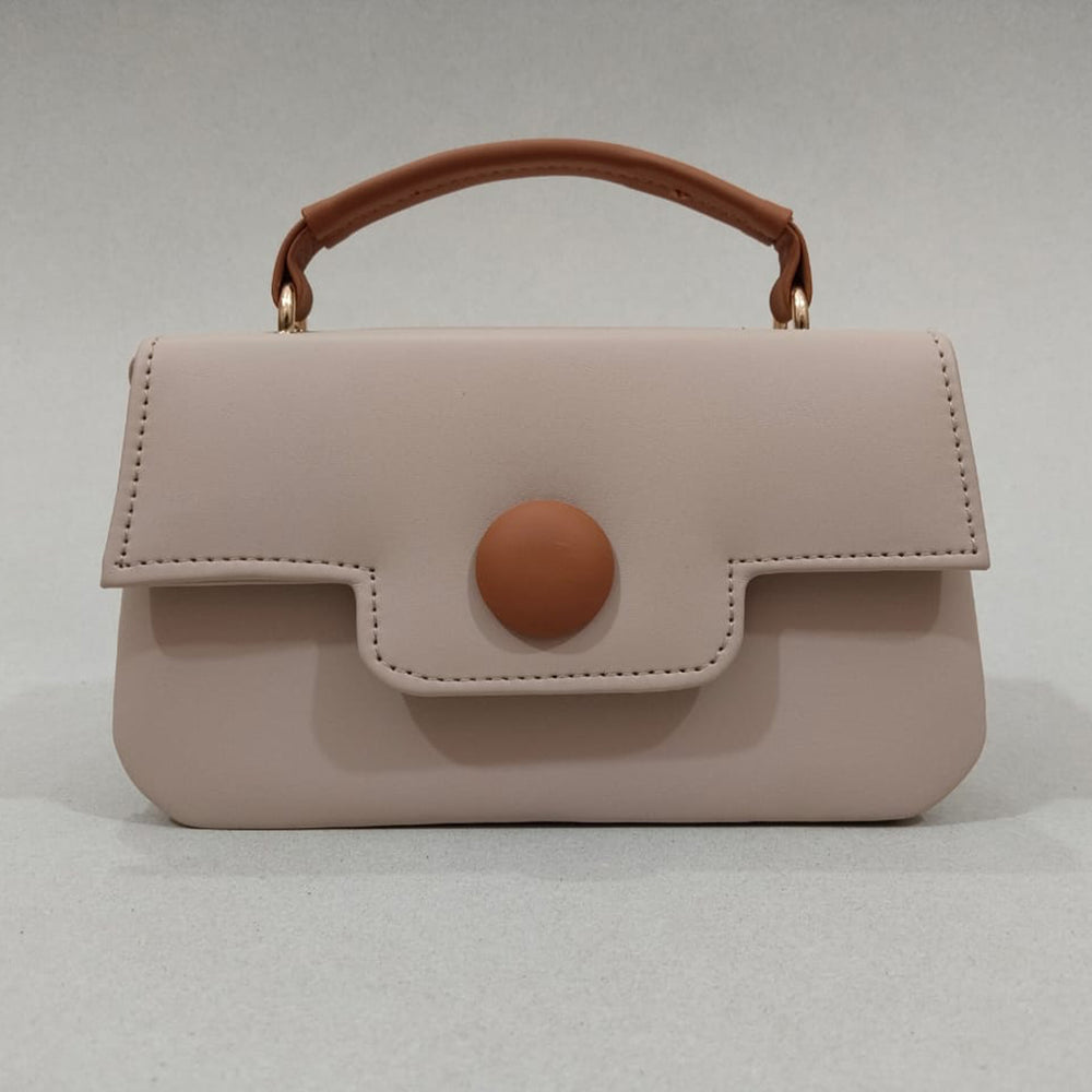 Elegant Women’s Flap Handbag with Top Handle and Secure Button Closure