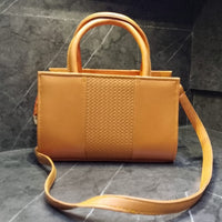Chic Women’s Textured Handbag with Top Handle and Crossbody Strap