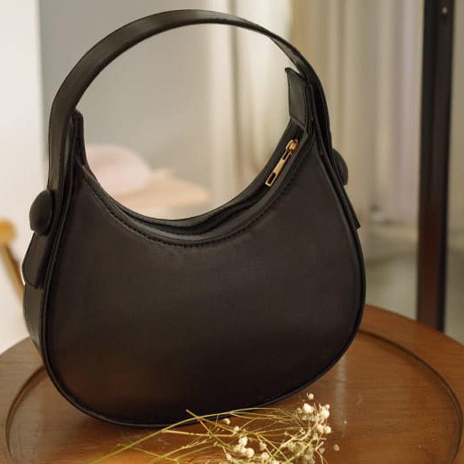 Crescent Hobo Handbag for Women – Stylish Shoulder Bag with Top Handle