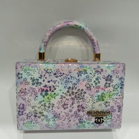 Floral Box Clutch Handbag for Women – Elegant Top Handle Party Bag